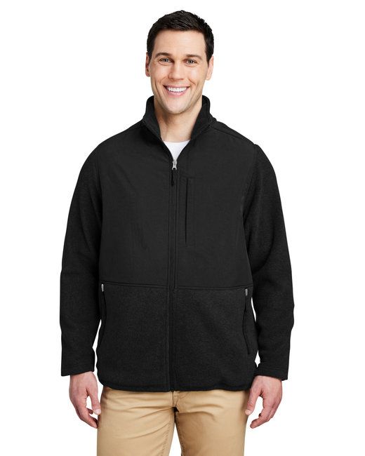 Men 's Journey Summit Hybrid Full-Zip - BLACK / BLACK - 5XL