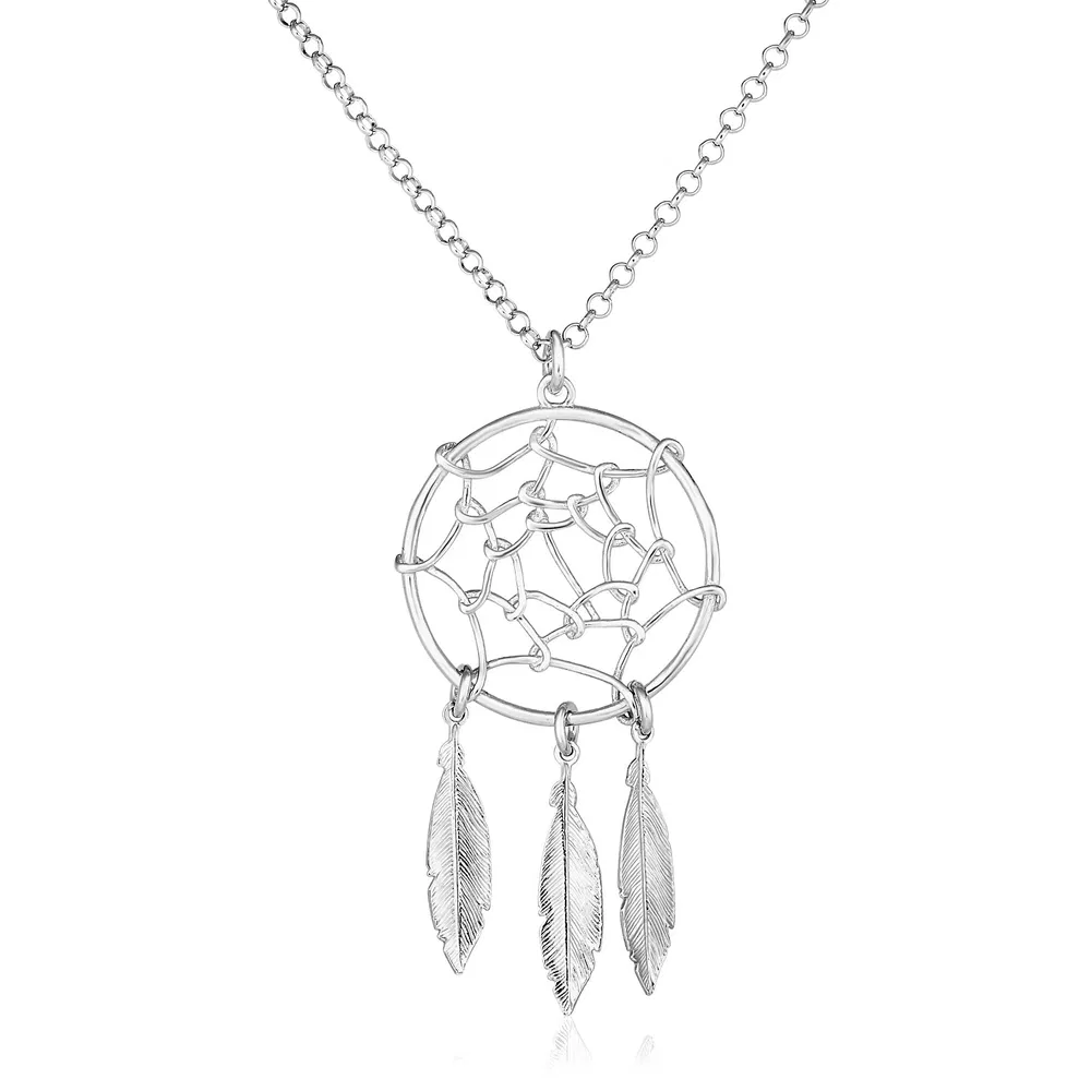 Sterling Silber 17 Zoll Halskette mit Dream Catcher Anhänger