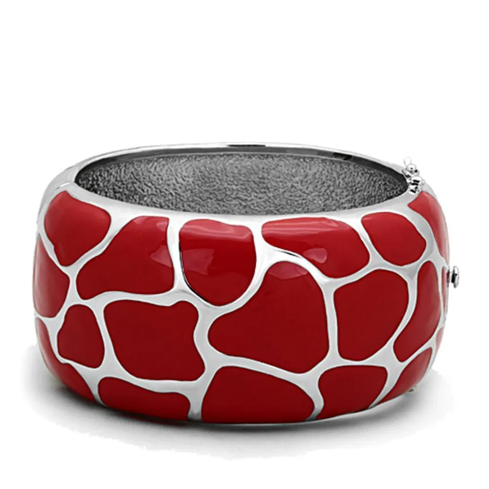 TK294 - Hoch poliertes (ohne Beschichtung) Edelstahl Armband mit Epoxy in Siam
