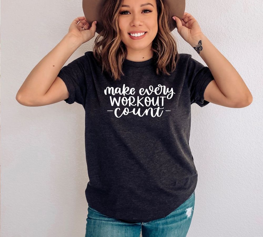 Make Every Workout Count T-Shirt, Workout T-Shirt, Self-Motivation Shirt, Fitness-T - Tee, Mögliches Vintage-T - Shirt, Inspiratives Geschenk, Gym-T - Tee
