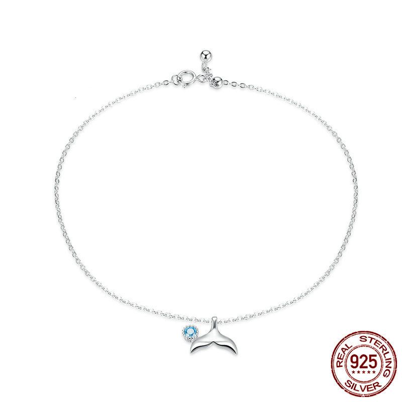 Beliebte Schmuck Fishtail Anklets Sterling Silber Mode