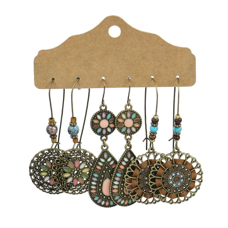 3 Paare Boho Drop Dangle Ohrringe Vintage Ohrringe Set für Frauen