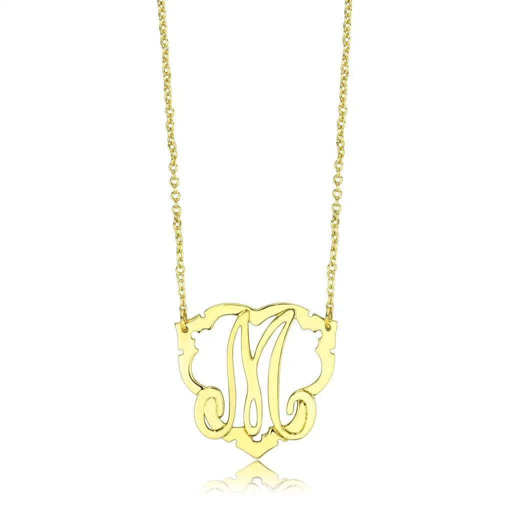 LO4688 - Flash Gold Brass Halskette ohne Stein
