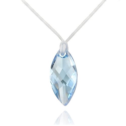 Aqua Swarovski Element Marquise Form Halskette, 18