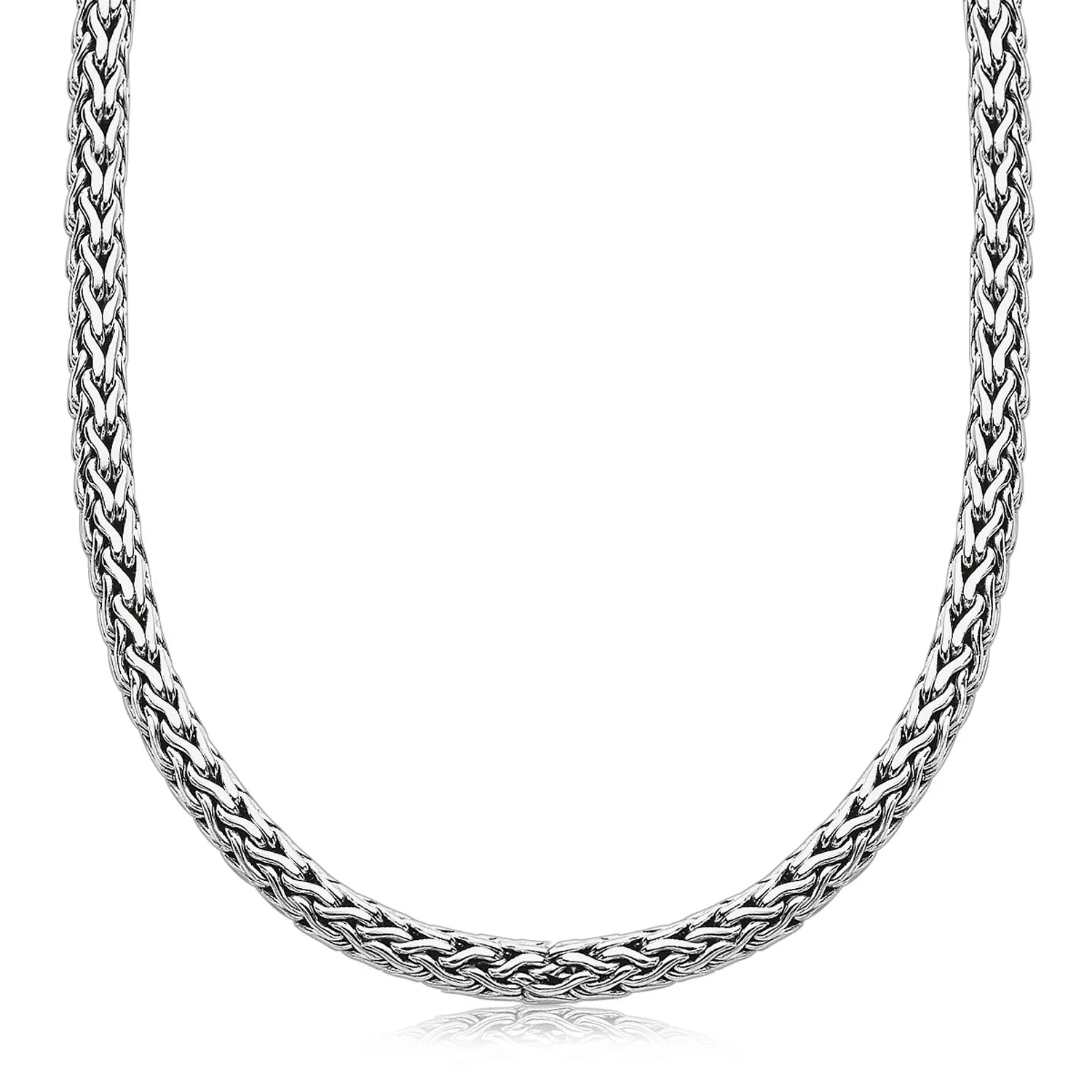 Oxidierte Sterling Silber Weizen Stil Kette Männer Halskette