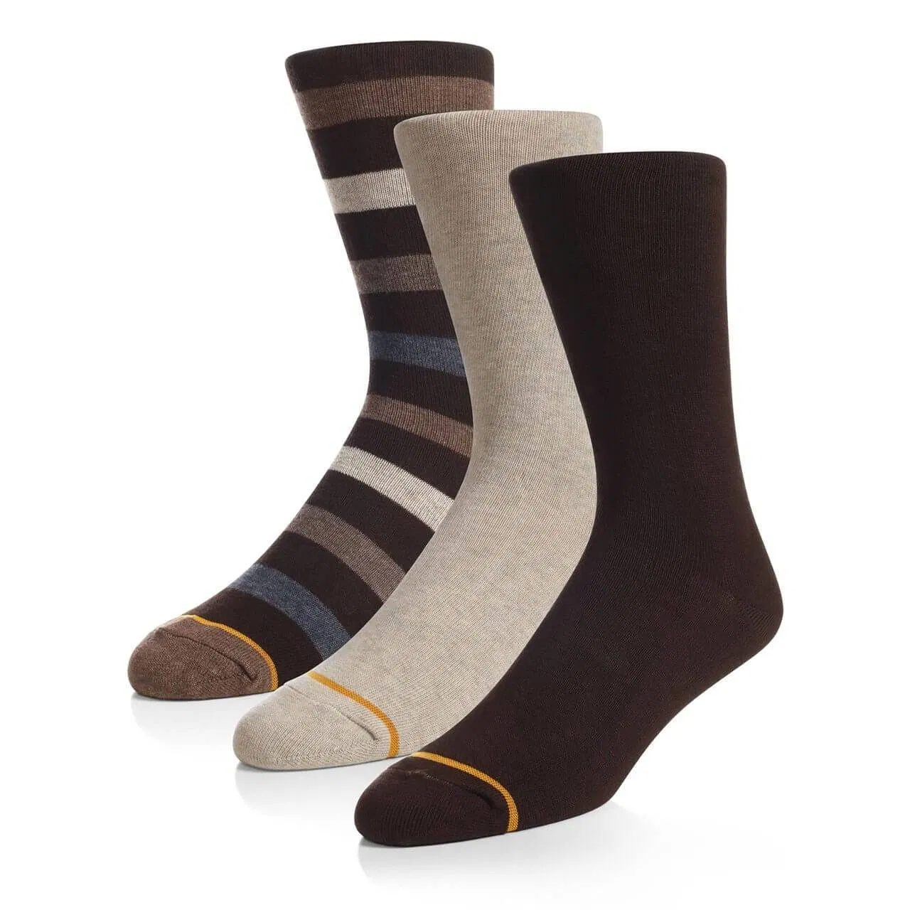 3 Pack Gold Toe Männer Sortiment Soft Premium Cotton Blend Kleid Crew Socken Größe 10 - 13