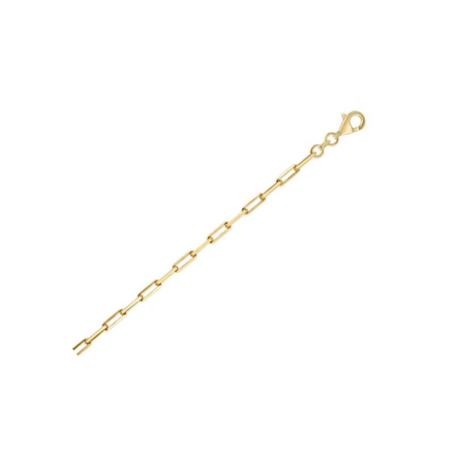 Sterling Silver Gold Plated Paperclip Chain (2,95 mm)