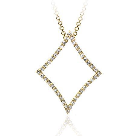 18 Karat Gold über Sterling Silber CZ Open Square Anhänger