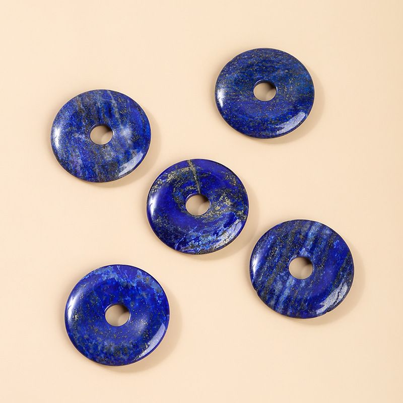 Jingde Schmuck natürliche Lapis Frieden Schnalle zerstreute Perlen Anhänger DIY Halskette Accessoires Kleidung Anhänger Großhandel