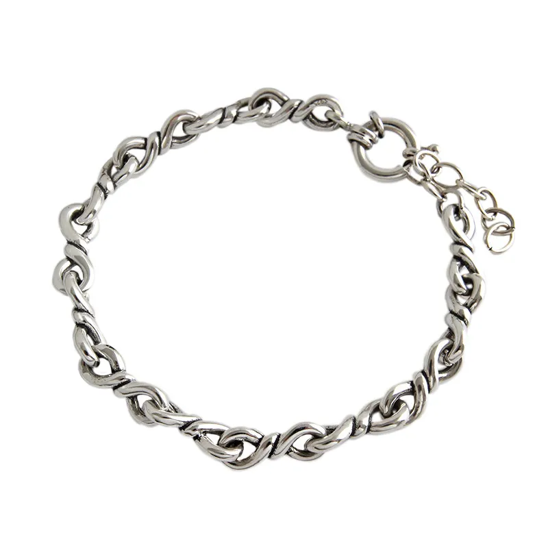 Damen personalisiert Vintage vielseitig Sterling Silber Armband