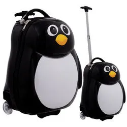 2 Stück Pinguin-Form Kinder Schulgepäck Koffer & Rucksack
