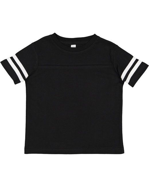 Kleinkind Fußball-T - Shirt - Schwarz / Weiß - 2T