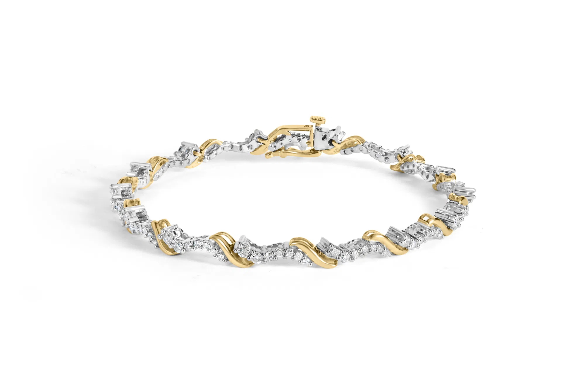 10 Karat Gelb und Weißgold 2,00 Cttw Diamant