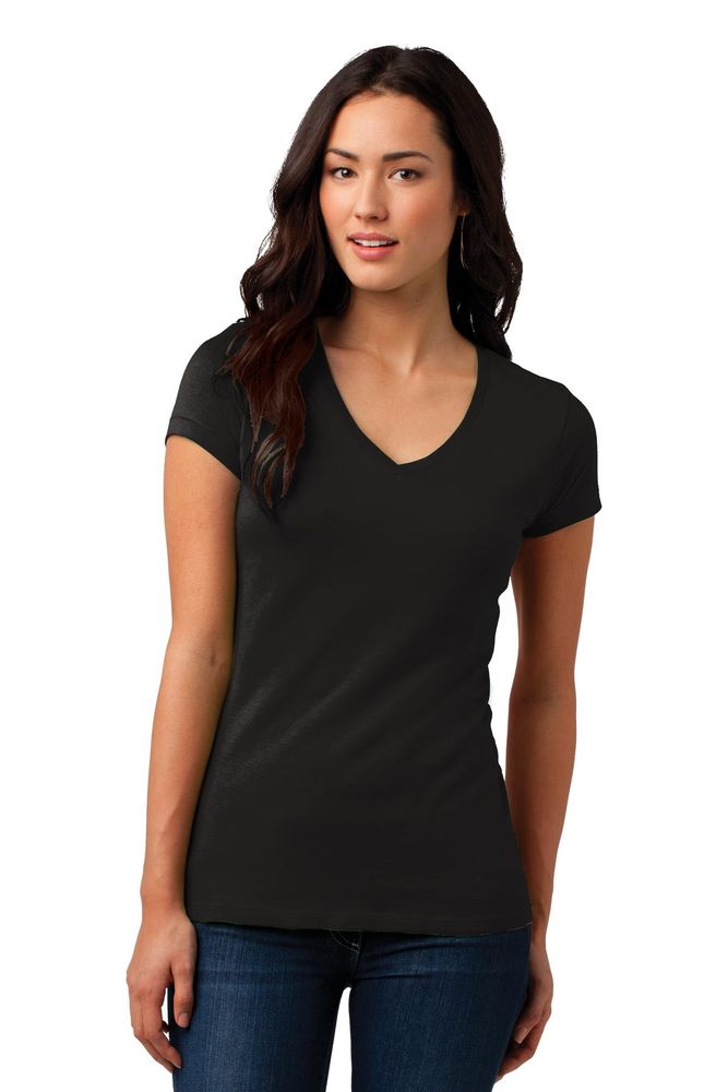 District Juniors Soft Wash V-Neck Tee DT4501