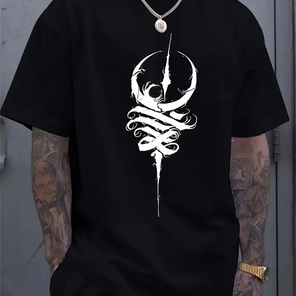 Männer gedruckte T-Shirt, Sommer Casual Short Sleeved T-Shirt