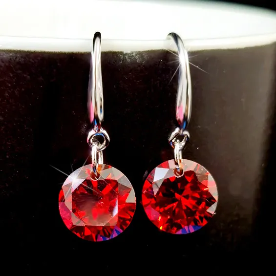 925 Sterling Silber einfache lange Zircon weibliche Ohrringe