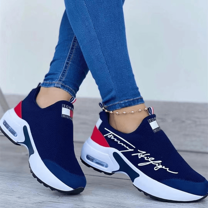 Tennis-Schuhe für Frauen 2022 Fitness-Sportschuhe Weibliche Wedge-Plattform Sneakers Lace-up atmungsaktive Walkschuhe Tennis Feminino