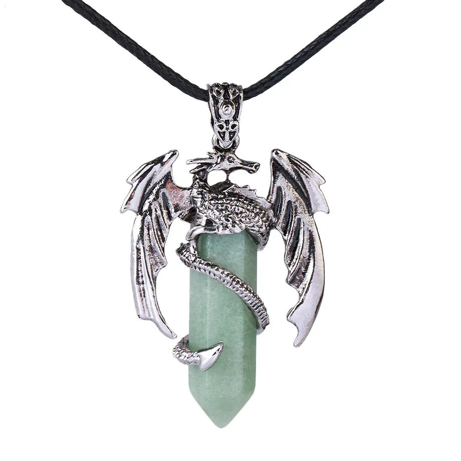 Drachenförmige Messing-Halsband mit weißem K-Hard Accessoires