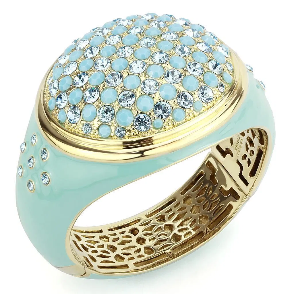 LO4350 - Gold Brass Armband mit Top-Grade - Kristall in mehreren Farben