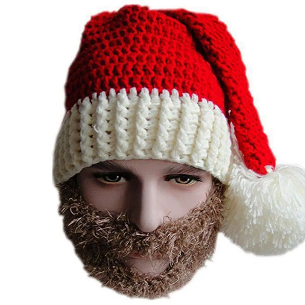 Weihnachtshut mit Bart Foldaway Bearded Caps