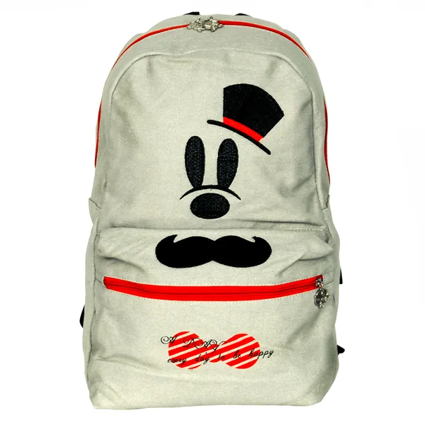 Schöne Bart Stoff Kunst Schule Rucksack Outdoor Daypack