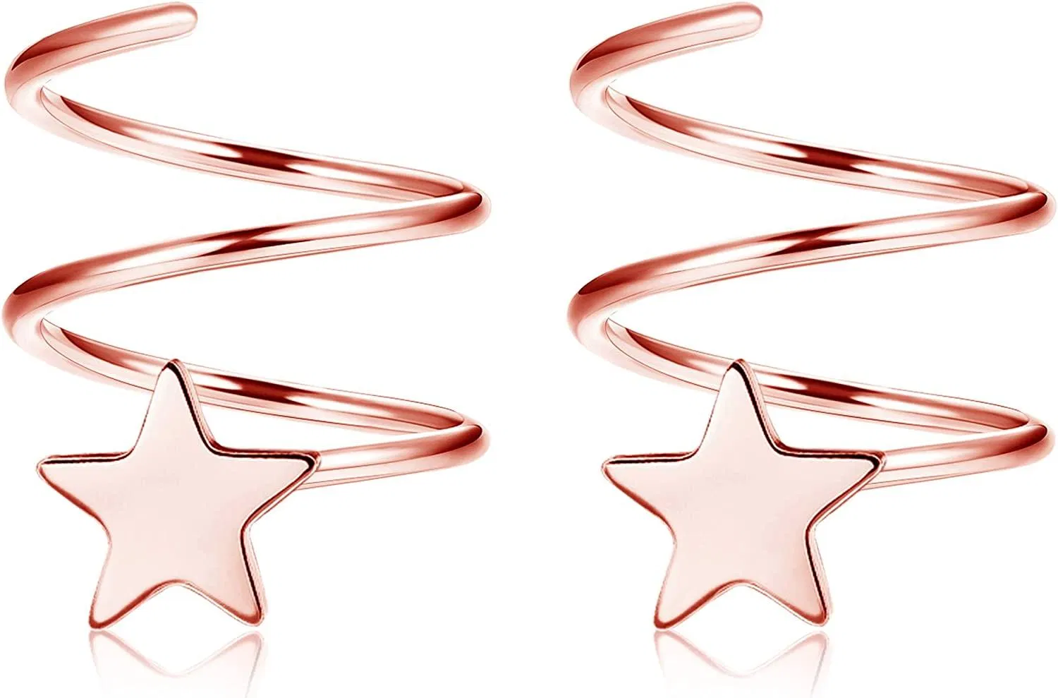 925 Sterling Silber Doppel Twist Hoop Ohrringe für Frauen Star Herz CZ Mode Ohr Kletterer Wrap Cuff Ohrringe Set