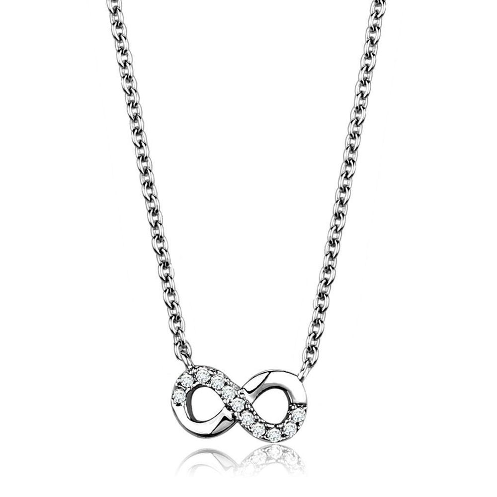 3W1022 - Rhodium-Brass - Kettenhänger mit AAA-Klasse CZ in Clear