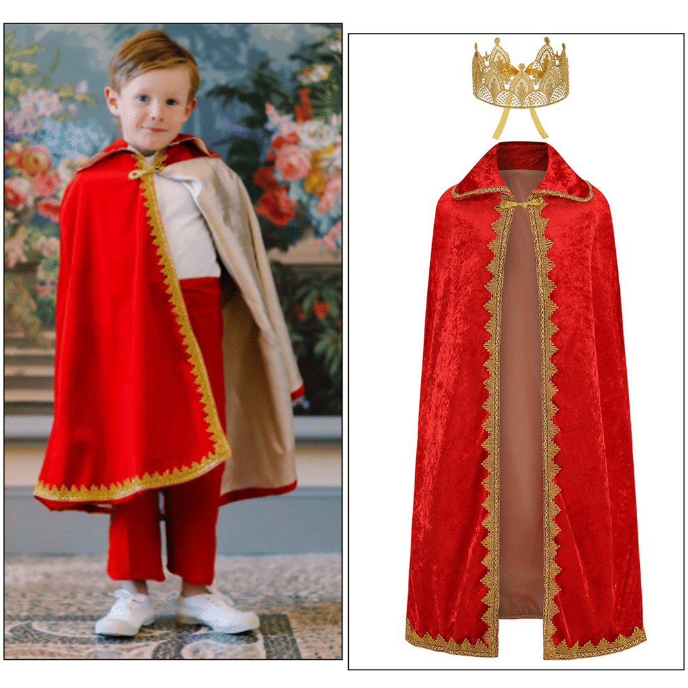 King Robe Halloween Kostüm Mittelalter Prinz King Kostüm Cape