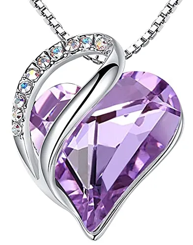 Leafael Muttertag Halskette; Infinity Love Heart Anhänger mit Geburtssteinkristallen; Schmuckgeschenke für Frauen; Geburtstagsketten für Frau Mutter Freundin