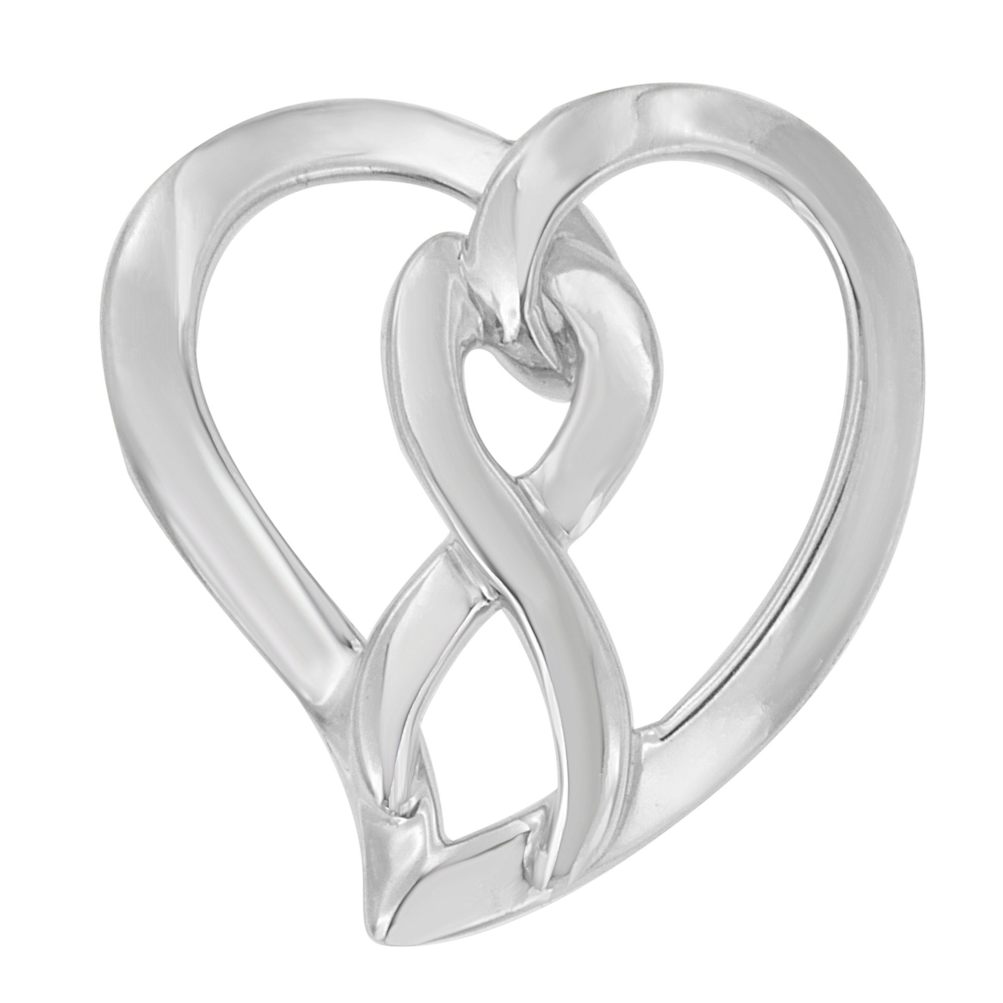 Sterling Silber Herz und Infinity Anhänger Halskette
