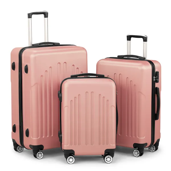 Gepäckset von 3, ABS + PC Hardside Koffer Sets mit TSA Lock 4 Spinner Räder, Leichtgewicht Trolley Reise Case für Carry On Check-in Geschäftsreise, 20