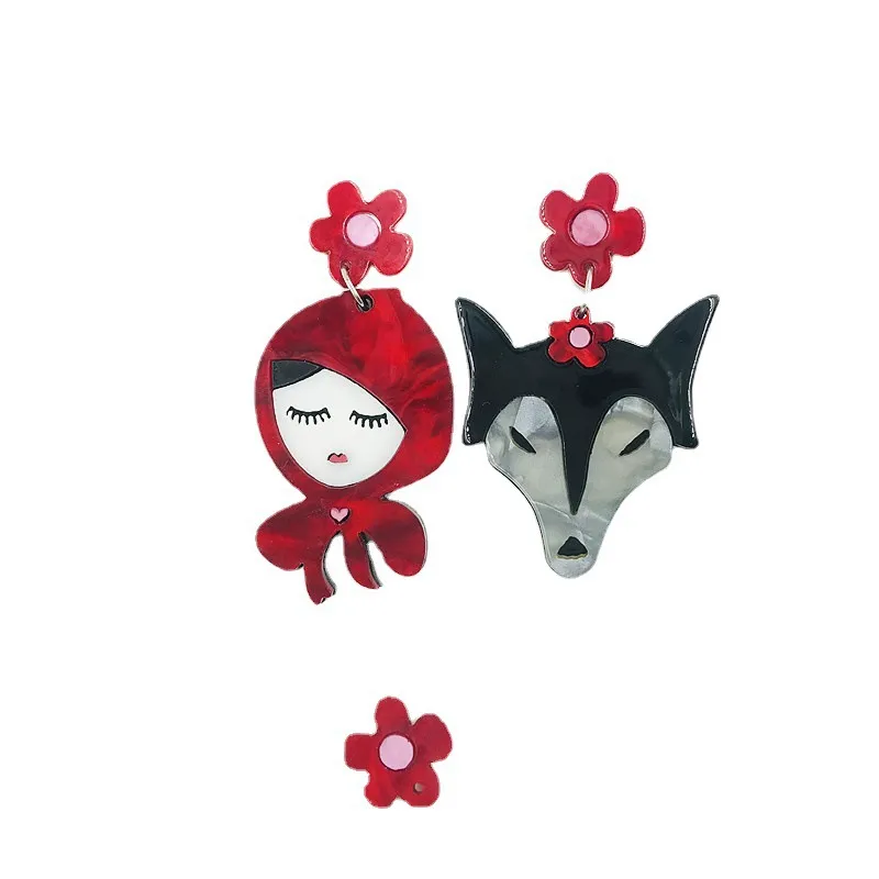 Acrylic Asymmetric Fashion Stud Ohrringe Schmuck