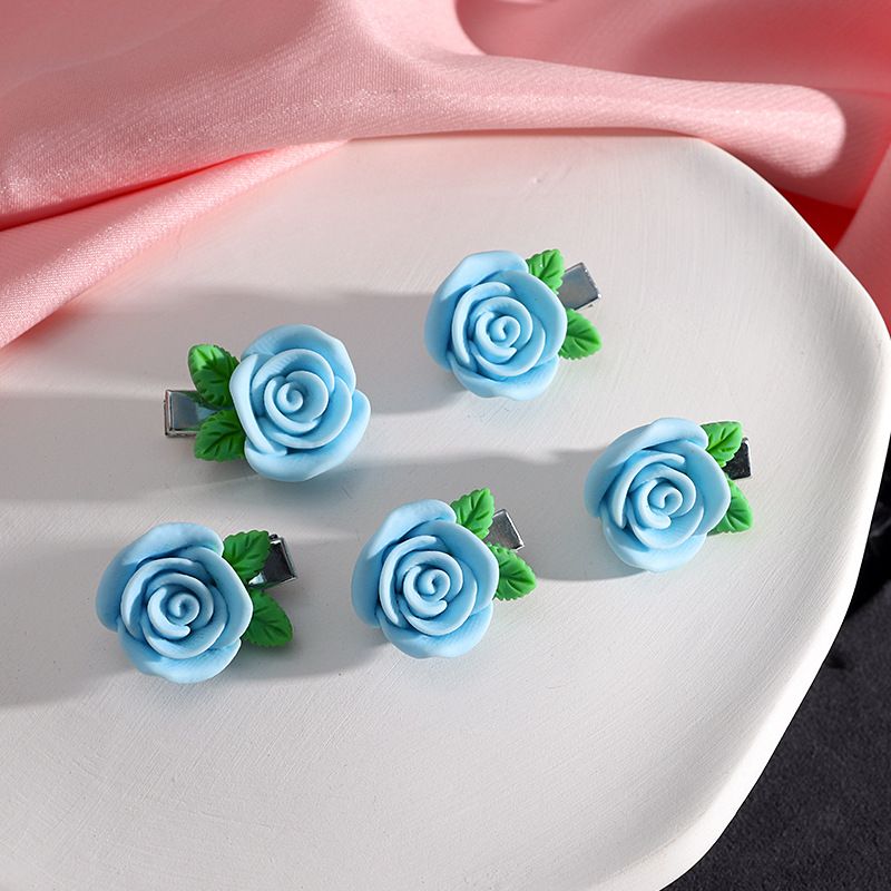 Kleine Bogen Haarsticks süße Pfirsich Rose Kopfhörer Haar