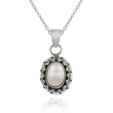 Sterling Silber geschaffen Pearl Bali Anhänger