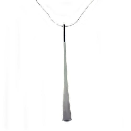 LOAS1310 - Hochpolierte 925 Sterling Silber Halskette ohne Stein