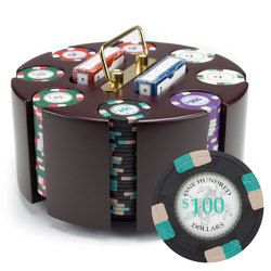 200ct Claysmith Gaming Poker Knights Chip Set im Karussell