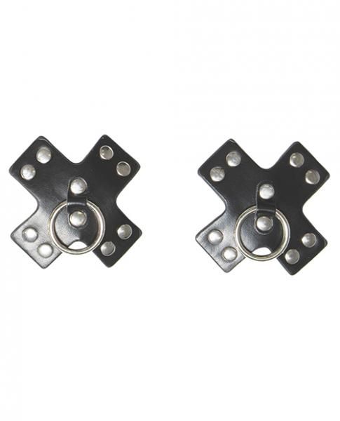 Studded Cross Reversible Pasties Black O / S