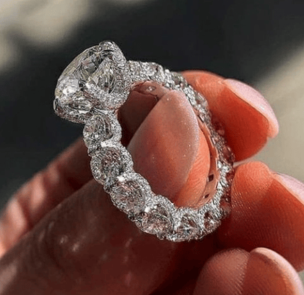 Einfache Damen Diamant Kupfer Set Zircon Ring