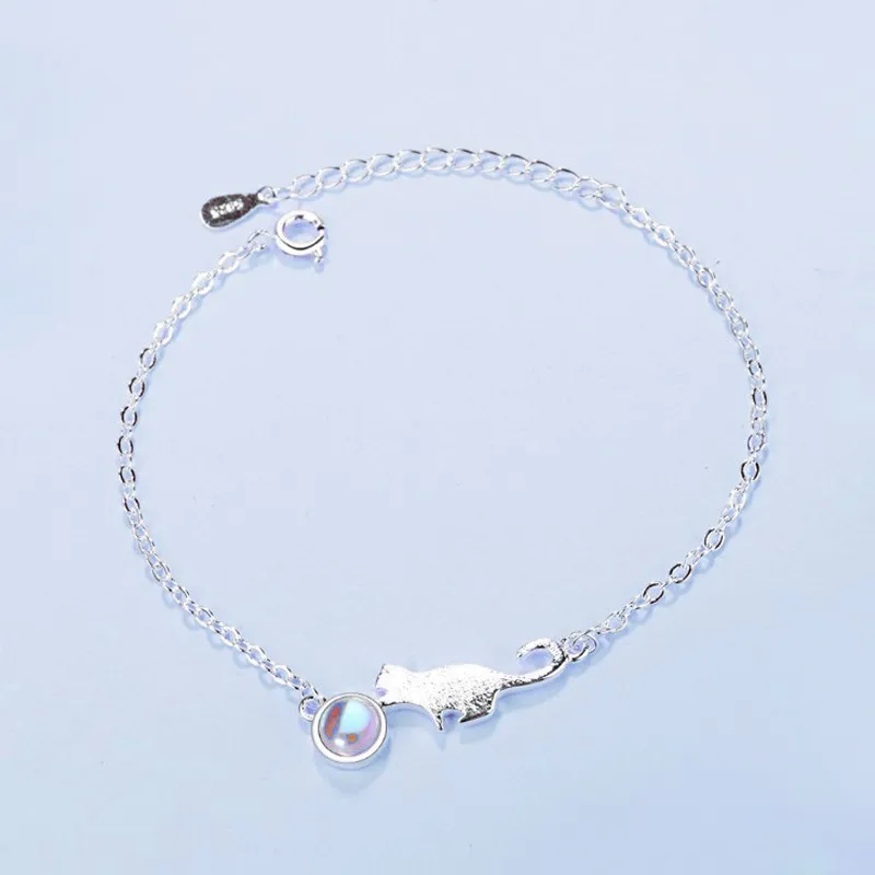 Frauen süße Persönlichkeit Moonstone Kätzchen Armband