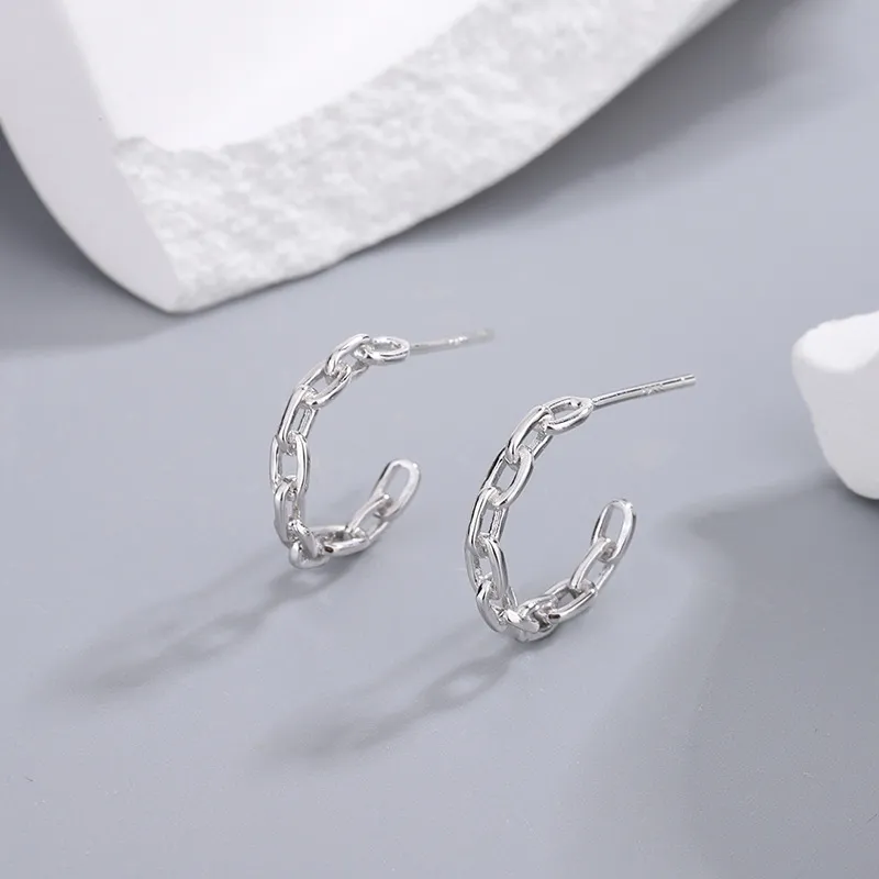 Frauen einfache High-End Sterling Silber Ohrringe