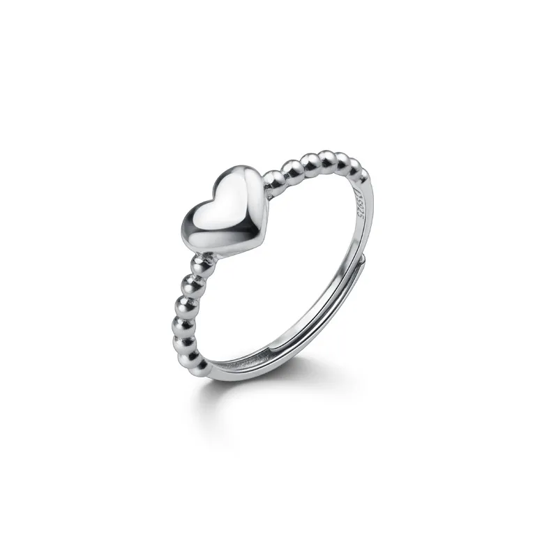 S925 Silber Ring Frauen einfache Perlen Gelenke