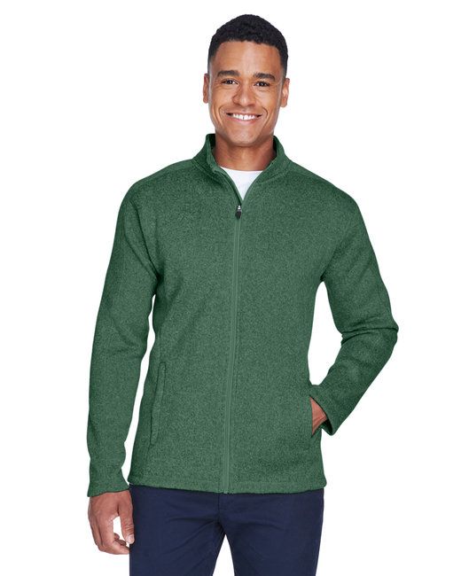 Herren Bristol Full-Zip Sweater Fleece Jacket - GREY HEATHER - S