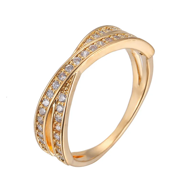 Edelstahl einfache Mode Kreuz Zirkon Ring für Frauen Charms Schmuck Geschenk Geburtstag Geschenke für Frauen Frau Mädchen ihre 1pc