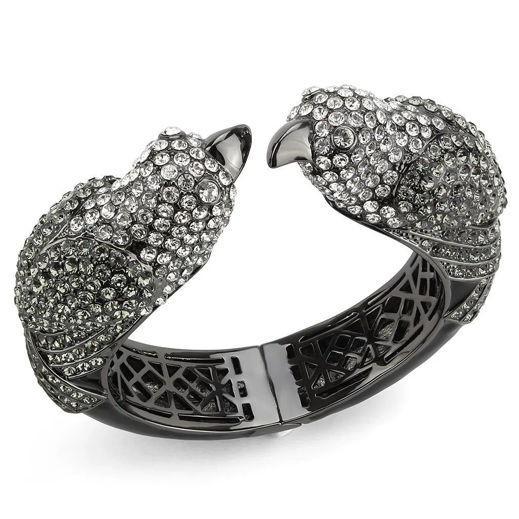 LO4333 - Ruthenium-Brass - Armband mit Top-Grade - Kristall in mehreren Farben