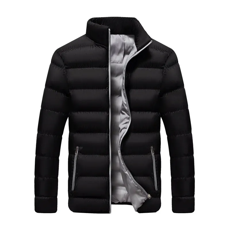 2022 Baumwolle gepolsterte Kleidung Männer Laufstrecke Männer Mantel neue Winter Stand Kragen unten Baumwolle gepolsterte Kleidung dick