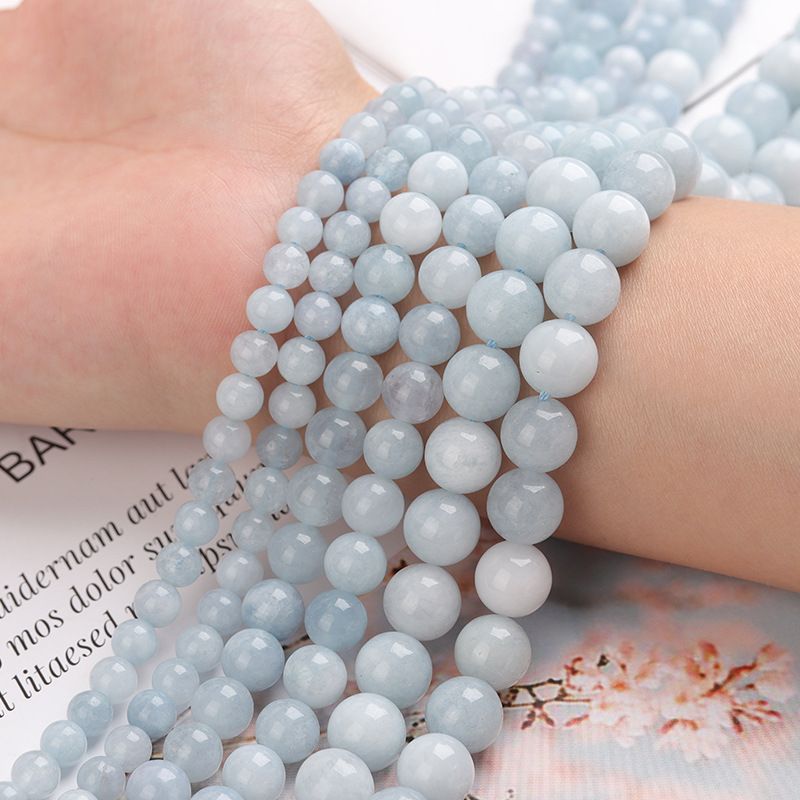Sapphire Loose Light Blue Armband Perlen Halbfertiges Material