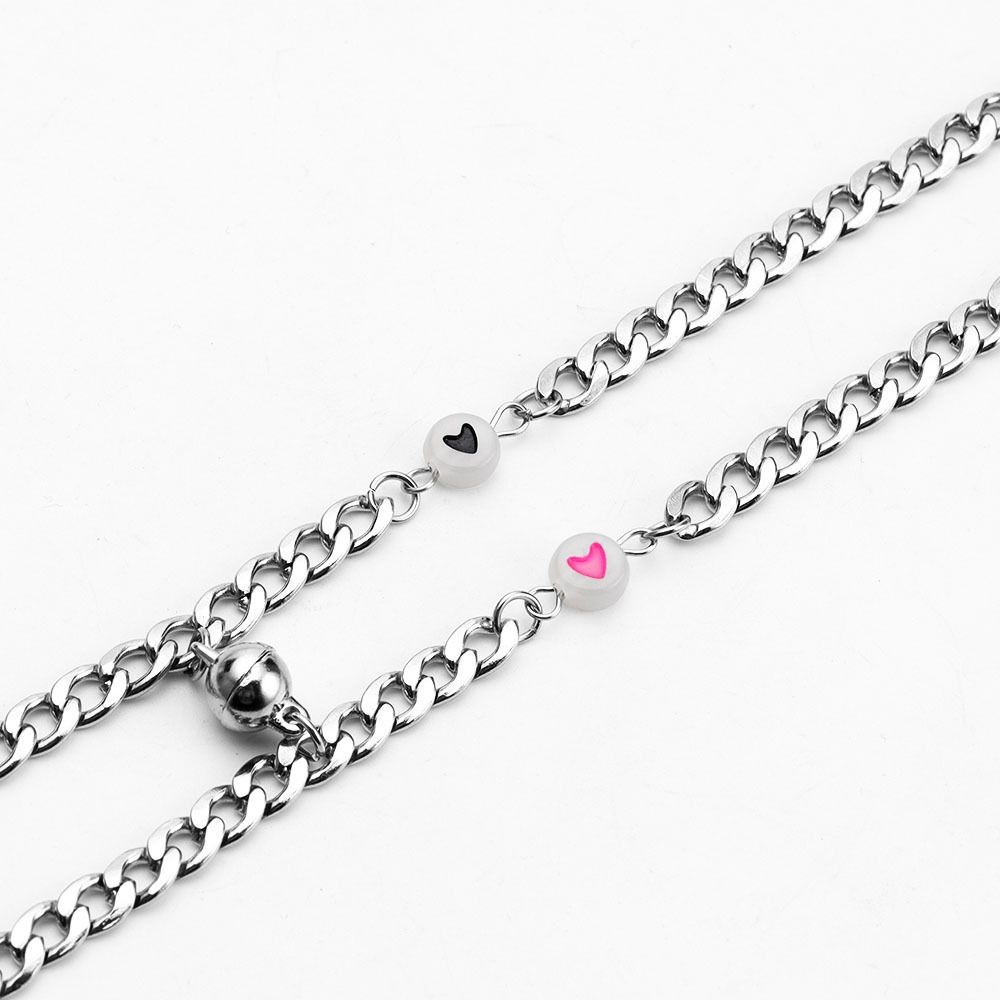 Magnetische Saugung leuchtendes Herz-förmiges Paar Armband