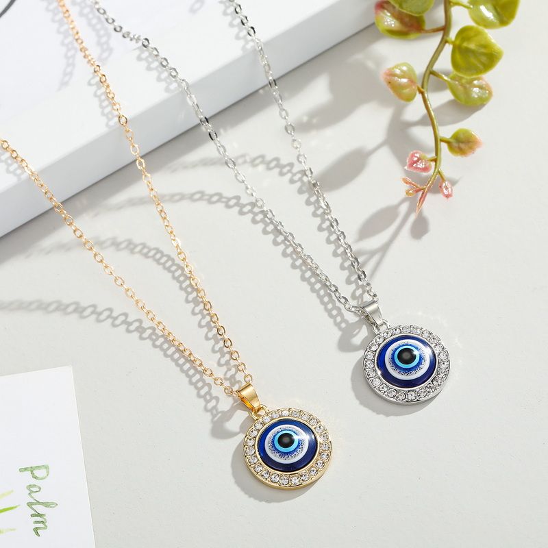 2022 Trendy Dainty Evil Eye Choker Frauen Anhänger Halskette Weiblicher Schmuck Kurzer Hals Wassertropfen minimalistische Familie Weihnachtsgeschenke