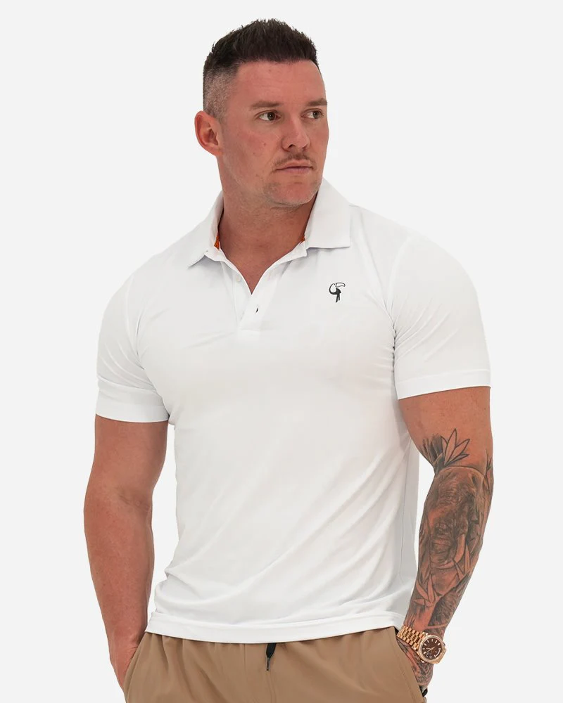 Solid White Polo