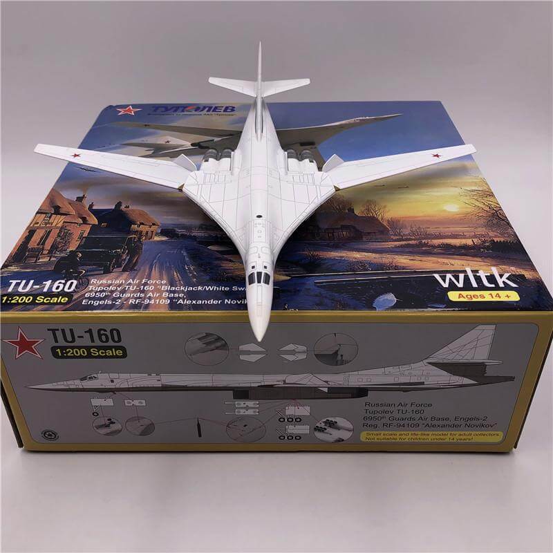 1:200 Russian Tu-160 Nuclear Bomber The Whiteswan Model Airplane